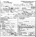 Death certificate of Baker, Dr. Robert Nesbit
