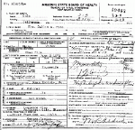Death Certificate of Bice, Sally A. Giboney