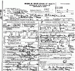 Death Certificate of Blackmore, Virginia Wilson