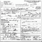 Death certificate of Booth, Annie Elizabeth Hickerson