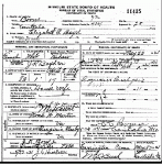 Death certificate of Boyd, Elizabeth Martin Death certificate of Boyd, Elizabeth Martin