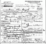 Death certificate of Boyd, Grace Otis Hurd
