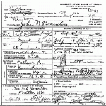 Death certificate of Brandon, John R. Death certificate of Brandon, John R.