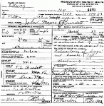 Death Certificate of Burdett, John Maxie