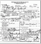 Death certificate of Caldwell, John Boyd