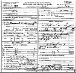 Death certificate of Carrington, Samuel Edwin Death certificate of Carrington, Samuel Edwin