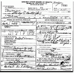 Death certificate of Carter, Sterling Price Death certificate of Carter, Sterling Price