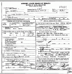 Death certificate of Cave, John Calhoun