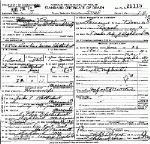 Death Certificate of Clatterbuck, Caroline Levina Clatterbuck