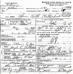 Death Certificate of Clatterbuck, Elbern Keith