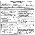 Death certificate of Clatterbuck, Richard Payne Death certificate of Clatterbuck, Richard Payne