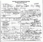 Death certificate of Comer, Marvin Edgar