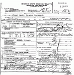 Death certificate of Craighead, Albert L.T.