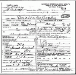 Death certificate of Craghead, David Crockett