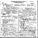 Death certificate of Craghead, Edith E.