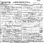 Death Certificate of Craghead, Lacy Allen Death Certificate of Craghead, Lacy Allen