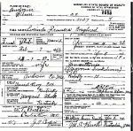 Death certificate of Craghead, Lucinda F. Cox