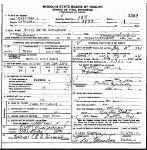 Death certificate of Craighead, Samuel Smith Death certificate of Craighead, Samuel Smith