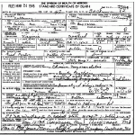 Death certificate of Craghead, Virginia Lee Pasley Death certificate of Craghead, Virginia Lee Pasley