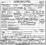 Death certificate of Craghead, William Clyde