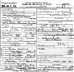 Death Certificate of Craighead, Gordon Glenwood