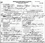 Death certificate of Craighead, Jane Francis Herring