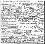 Death certificate of Craighead, Med Alfred
