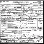 Death certificate of Craighead, Rolla Bates Death certificate of Craighead, Rolla Bates