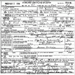 Death certificate of Creasy, William Clyde