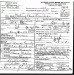 Death certificate of Davidson, Sterling Price