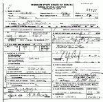 Death certificate of Dawson, William H. Death certificate of Dawson, William H.