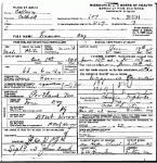 Death certificate of Day, Truman (Bud)