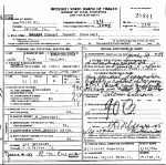 Death certificate of Dunavant, Edmund Womack