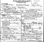 Death certificate of Fletcher, Annie Eliza Hill