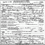 Death certificate of Gilbert, Alice Davis