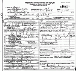 Death Certificate of Gilbert, James Edward