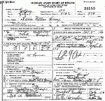 Death Certificate of Gray, Sarah Ellen Death Certificate of Gray, Sarah Ellen