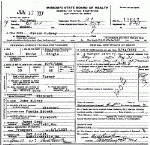 Death Certificate of Gray, Vivian Childers