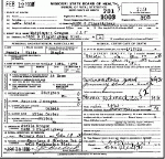 Death Certificate of Grogan, Mary Sybill