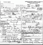 Death certificate of Grogan, Sarah Ellen Carter