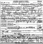 Death certificate of Hamilton, Addie Kimball