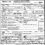 Death certificate of Hardin, Francis