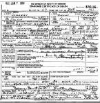 Death certificate of Harrison, William Ewing