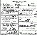 Death Certificate of Hatcher, Billie Jean