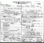 Death certificate of Herring, Clara V. Davis Death certificate of Herring, Clara V. Davis