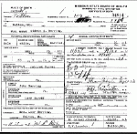 Death certificate of Herring, Gideon Carver