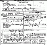 Death certificate of Herring, Lucy Emma Giboney