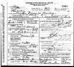 Death certificate of Herring, Martha Francis Hill