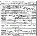 Death certificate of Herring, Otis Paul Tommy