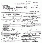 Death certificate of Herring, Samuel W.